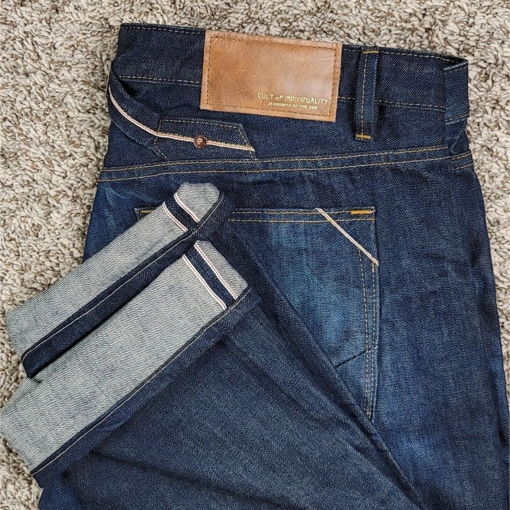 Cult of Individuality Japanese Selvedge Jeans Men's Size 40x28 Denim Dark Wash